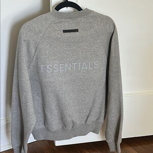 Fear of God Essentials Gray Crewneck Sweater